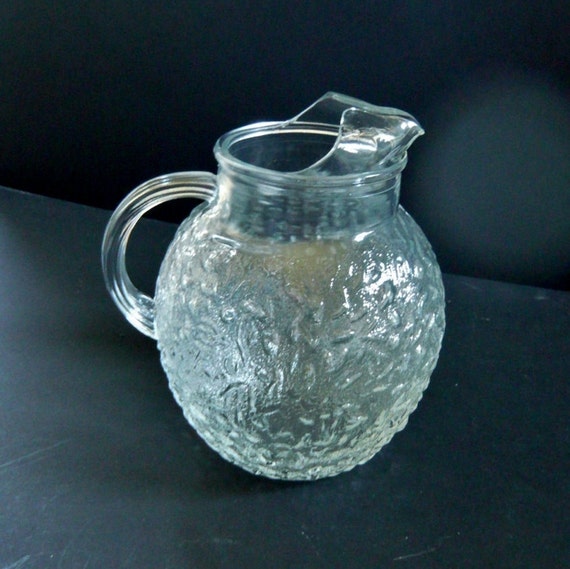 Pitcher Milano Lido Ball With Ice Lip by Anchor Hocking 12 Cup Clear Glass  - Etsy