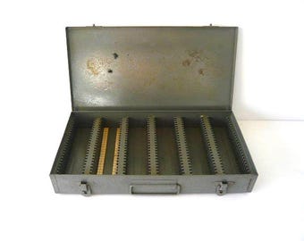 Vintage Metal Case Box for Photo Slides