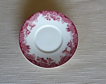 Wedgwood Erituria Harvard University Tercentenary Crimson Saucer For Flat Demitasse Cup