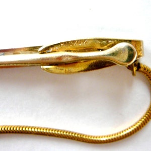 Vintage Tie Clip Hickock With Chain Leaf Detail on Tie Bar - Etsy