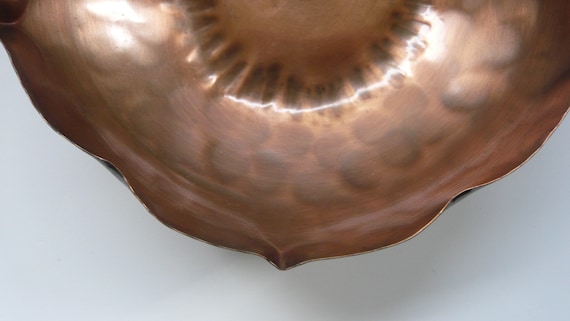 Copper Bowl Hand Hammered Gregorian #301 Crown - Etsy