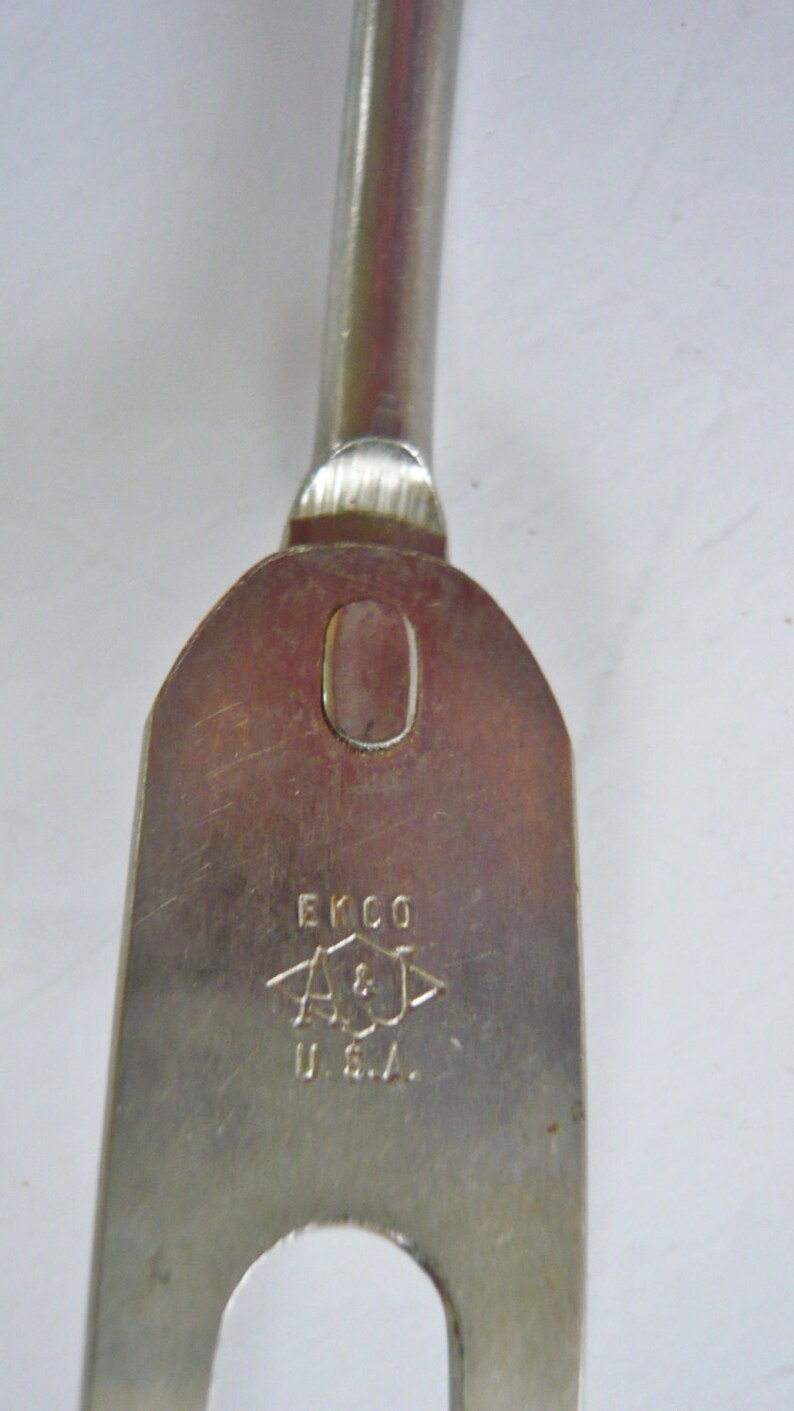 EKCO Meat Fork Vintage A&J Red Wooden Handle Retro Cooking Etsy