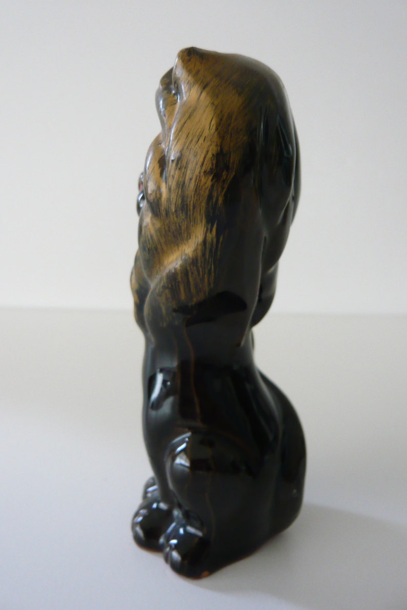 Vintage Lion Figurine Redware Made in Japan Etsy