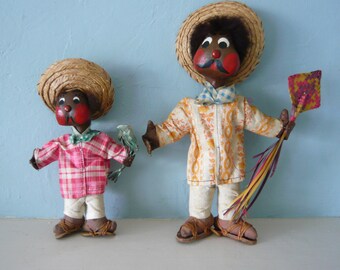 Vintage Collectible Doll Father and Son Set