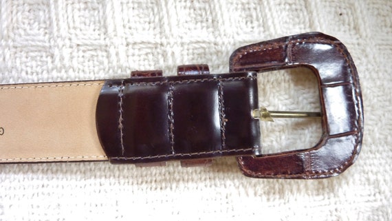 Vintage Leather Belt by Nordstroms Department Sto… - image 6