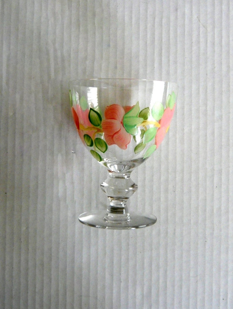 Franciscan Desert Rose Goblet Imperial Glass 5 Inch Etsy