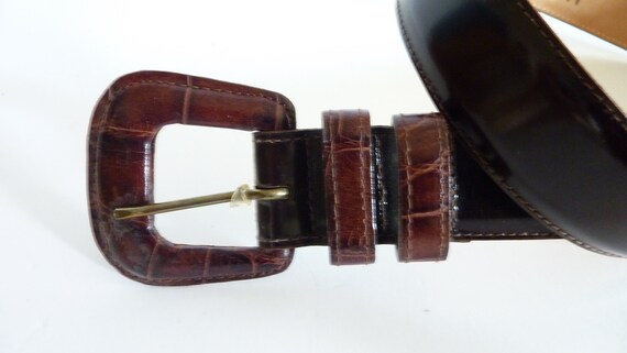 Vintage Leather Belt by Nordstroms Department Sto… - image 3