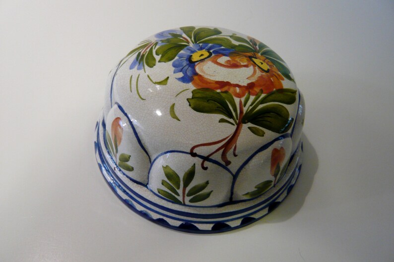 Vintage Italian Bassano Pottery Kitchen Mold White with Hand Etsy