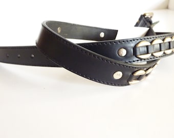 Ceinture en cuir fossile vintage New Old Stock