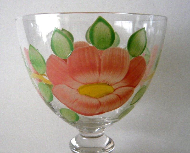 Franciscan Desert Rose Goblet Imperial Glass 5 Inch Etsy
