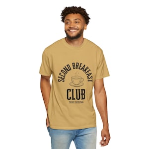 Second Breakfast Club T-Shirt: Comfort Colors Cotton Tee, Foodie Gift
