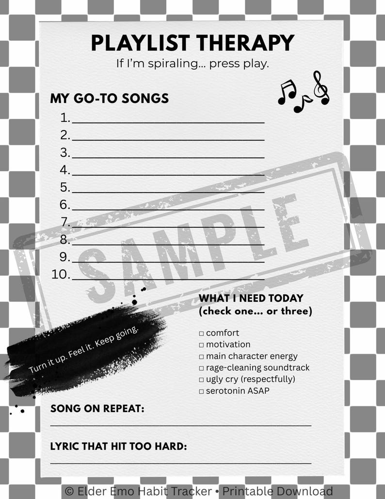 Elder Emo Habit Tracker Printable | Daily, Weekly, Mood Tracker (PDF ...