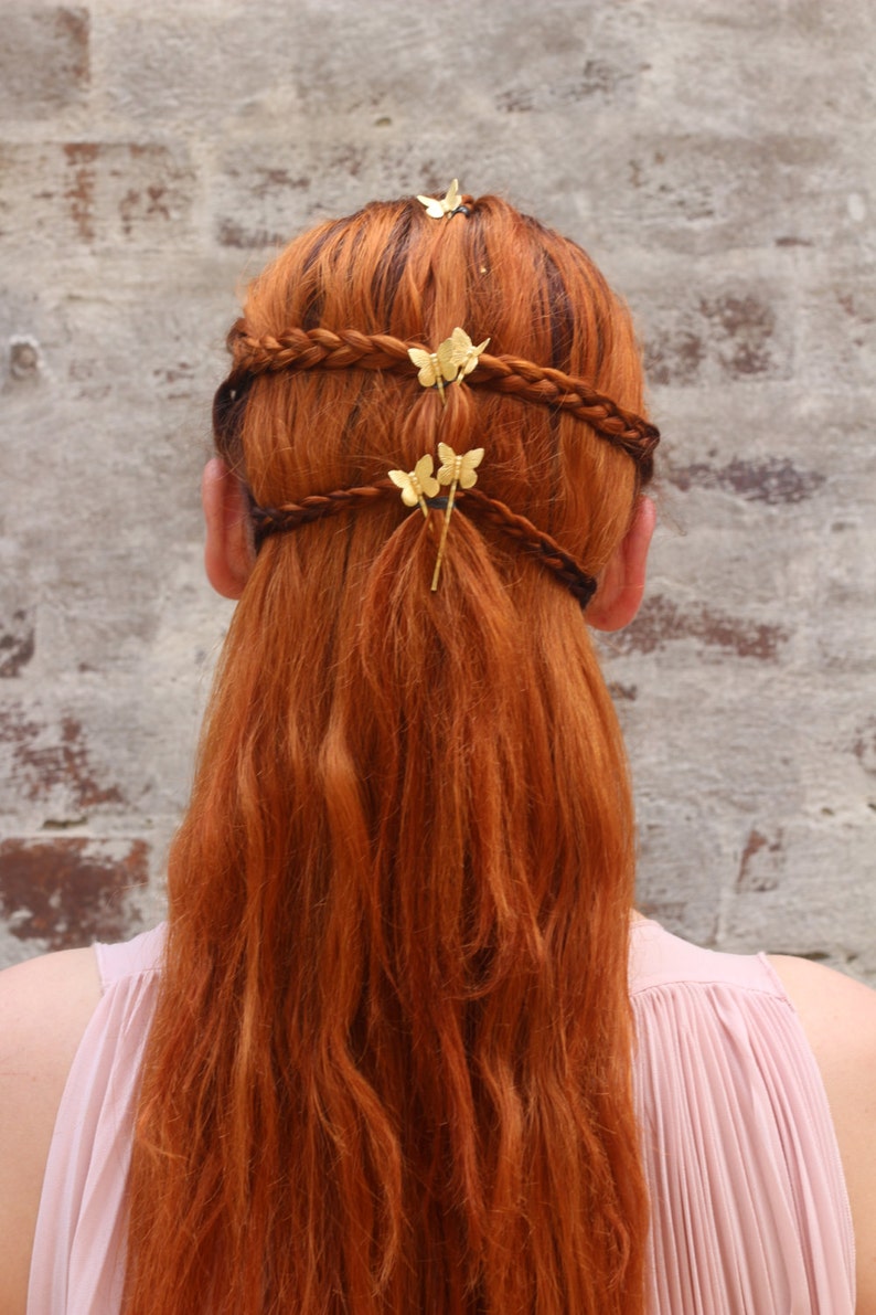 Butterfly Hair Accessories Gold Bobby Pins Hair Clips Boho Etsy