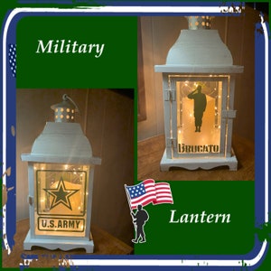 Military Lantern, Lantern, Memory Lantern, Home Decor, Home & Living, Lighting, Hand Made, Custom Order, Army, Navy, Marines, Air Force