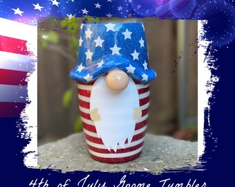 Gnome Tumbler, Tumbler, Fairy, Elf, Dwarf, 4th of July, Drinkware, Kitchen & Dinning, Customized, Personalized, Hand Made, Home and Living