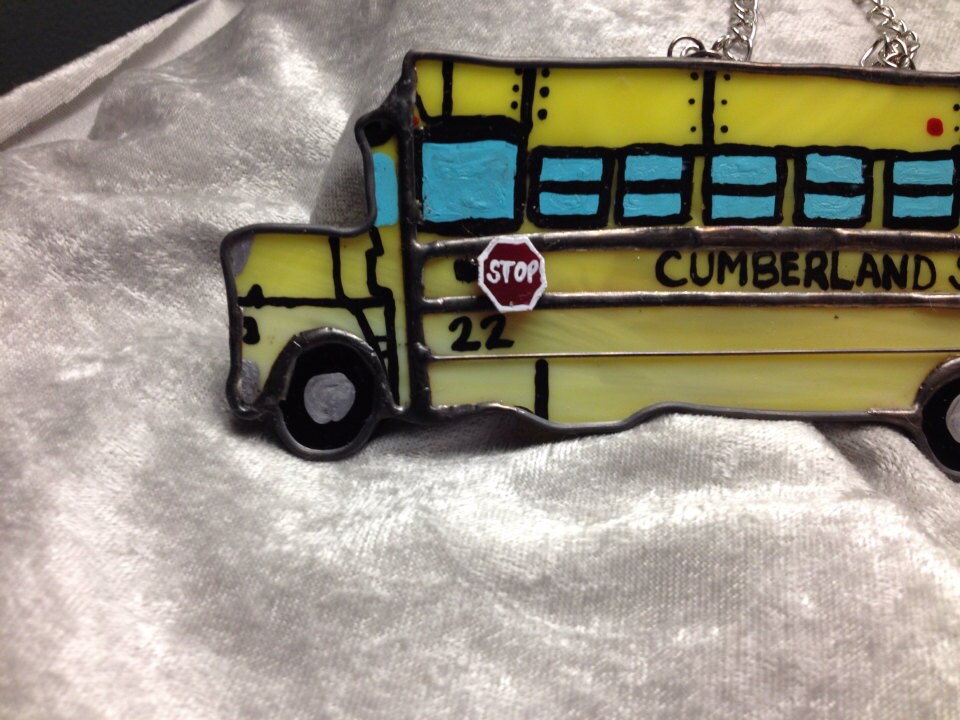 School Bus Custom Made Stained Glass Sun Catcher Hand Made Etsy