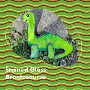 Dinosaurs, Stained Glass Dinosaurs, Dino Night Light, Home Decor, Home and Living, Hand Made, Custom Order, Bedroom Decor, Dinosaurs Light