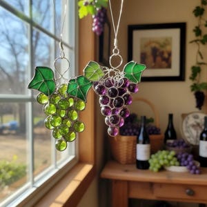 Stained glass grapes - Etsy 日本