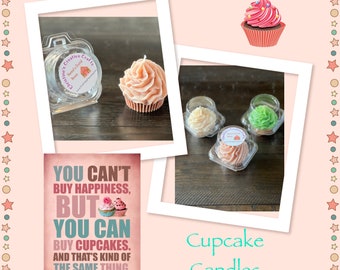 Cupcake Candle, Candle, Hand Made, Custom Order, Home and Living, Home Decor, Favor, Candle, Soy Candle, Soy, Candle Holder, Favors