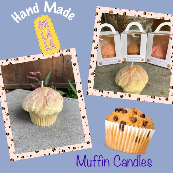 Candle, Muffins, Muffin Candles, Hand Made, Custom Order, Home and Living, Home Decor, Candles and Holders, Candles, Container Candles, Soy
