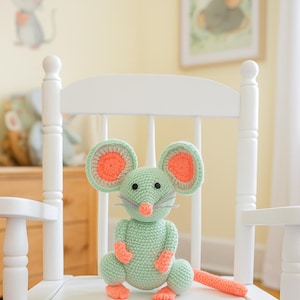 Crochet Mouse Plushie: Handmade Stuffed Animal Toy