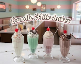 Milkshake Candle: Hand-Poured Soy Wax Dessert Candle