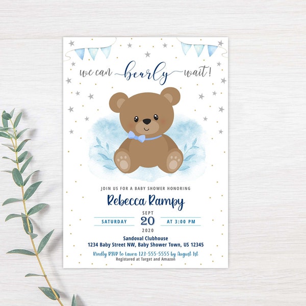 Barely Can Wait Shower Invitation Etsy