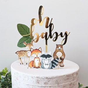Woodland Baby Shower Cake Topper