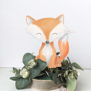 1 Forest Friends Animals Centerpieces, Greenery Baby Shower decorations Baby shower centerpiece, Woodland baby shower centerpiece HM006