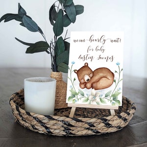 Woodland Centerpieces, We can Bearly Wait Baby Shower centerpiece, woodland decorations, woodland table decor, Woodland baby shower sign