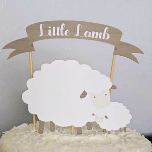 Little Lamb Cake Topper, Lamb Baby shower Cake Topper Decoration, Little Lamb cake decoration, Little Lamb Diaper Cake topper decoration