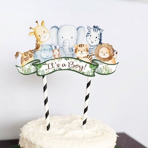 Jungle Welcome Baby Cake Topper Jungle Baby Shower Cake Etsy