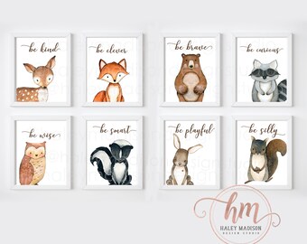 woodland prints nursery