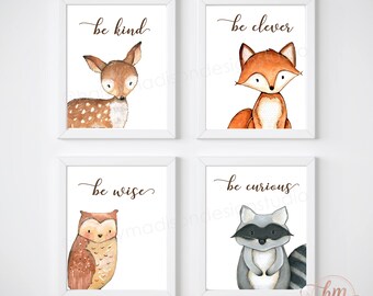 etsy woodland nursery prints