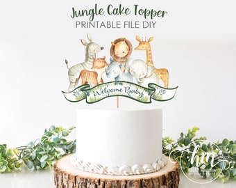 safari baby shower cake