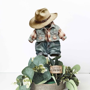 1 Little Cowboy Centerpieces, Baby Shower decorations Cowboy Baby shower centerpiece, Cowboy western party decor, centerpiece HM788
