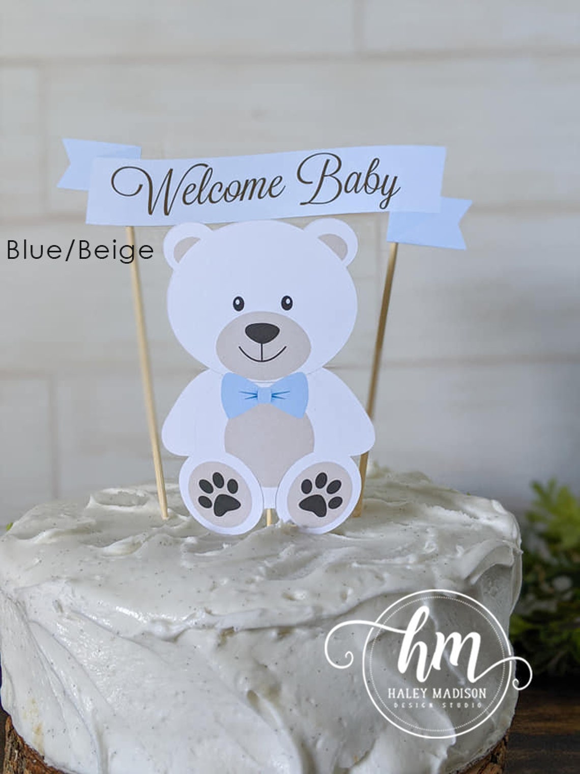 Teddy Bear Cake Topper Teddy Bear Baby Shower Cake Topper - Etsy