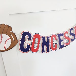 Baseball Concessions Banner, Baseball Birthday party Banner, Baseball Baby Shower Banner, Concessions table, Baseball party decorations