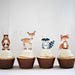 Set of 12 Woodland Cupcake Toppers, Woodland Animal Cupcake Toppers, Woodland Baby Shower, Woodland Birthday decor 