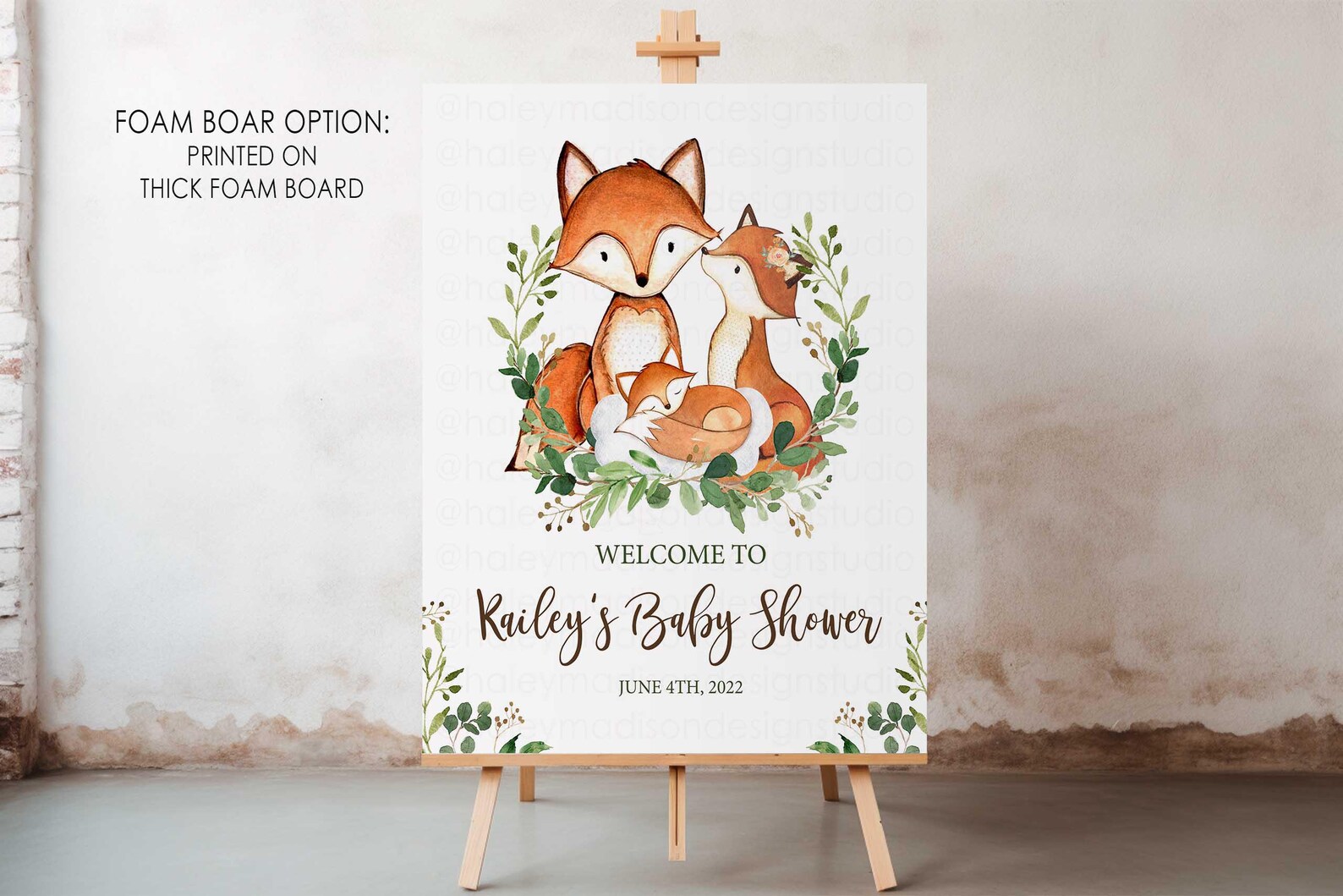 Woodland Baby Shower Welcome Sign, Fox Baby Shower Welcome Sign ...