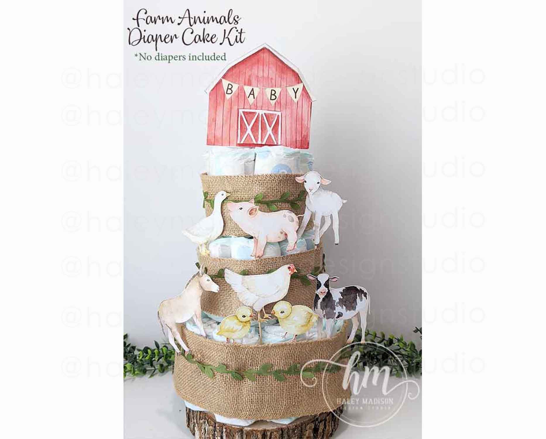 Kit de decoración de tarta de pañales para baby shower, niño – Toy