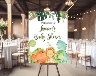 Baby Dinosaurs Welcome Sign, Hatching Soon baby shower