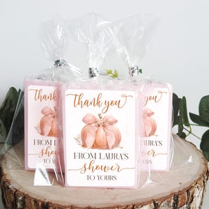 Fall Pumpkin Soap Favors, Pink Little Pumpkin Baby Shower, Bridal Shower, Wedding Shower, Birthday Party Favors Party Gifts