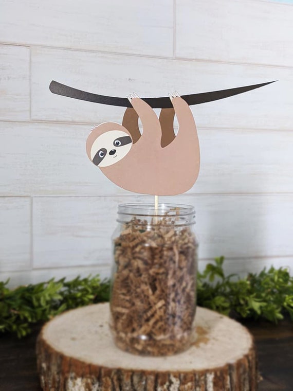 Set of Sloth Center Pieces, Sloth Baby Shower Centerpiece
