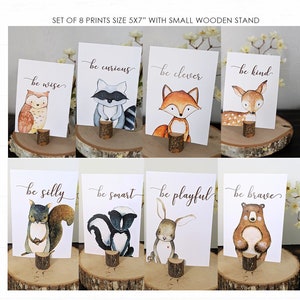 Set of 8 Woodland Centerpieces, Woodland Baby Shower Centerpiece Woodland Birthday Party Centerpiece woodland party decoration woodland sign