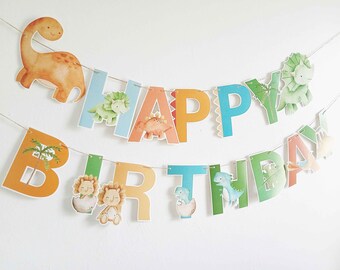 Dinosaurier Foto Banner – 13-teilig, Für 1. Geburtstag, Monatsfotos, Grün/Blau