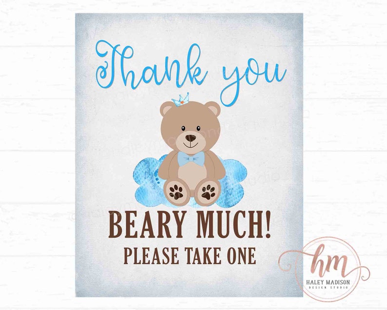 Thank You Beary Much Free Printable