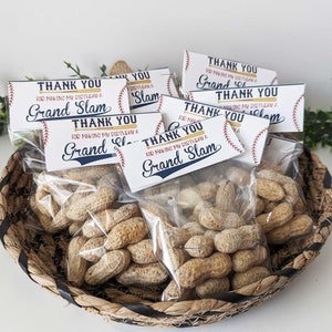 Set of 12 Baseball Treat Bag Toppers with bags, Baseball Birthday Party favors, Baseball Baby Shower Favors, Baseball treats, Bridal shower