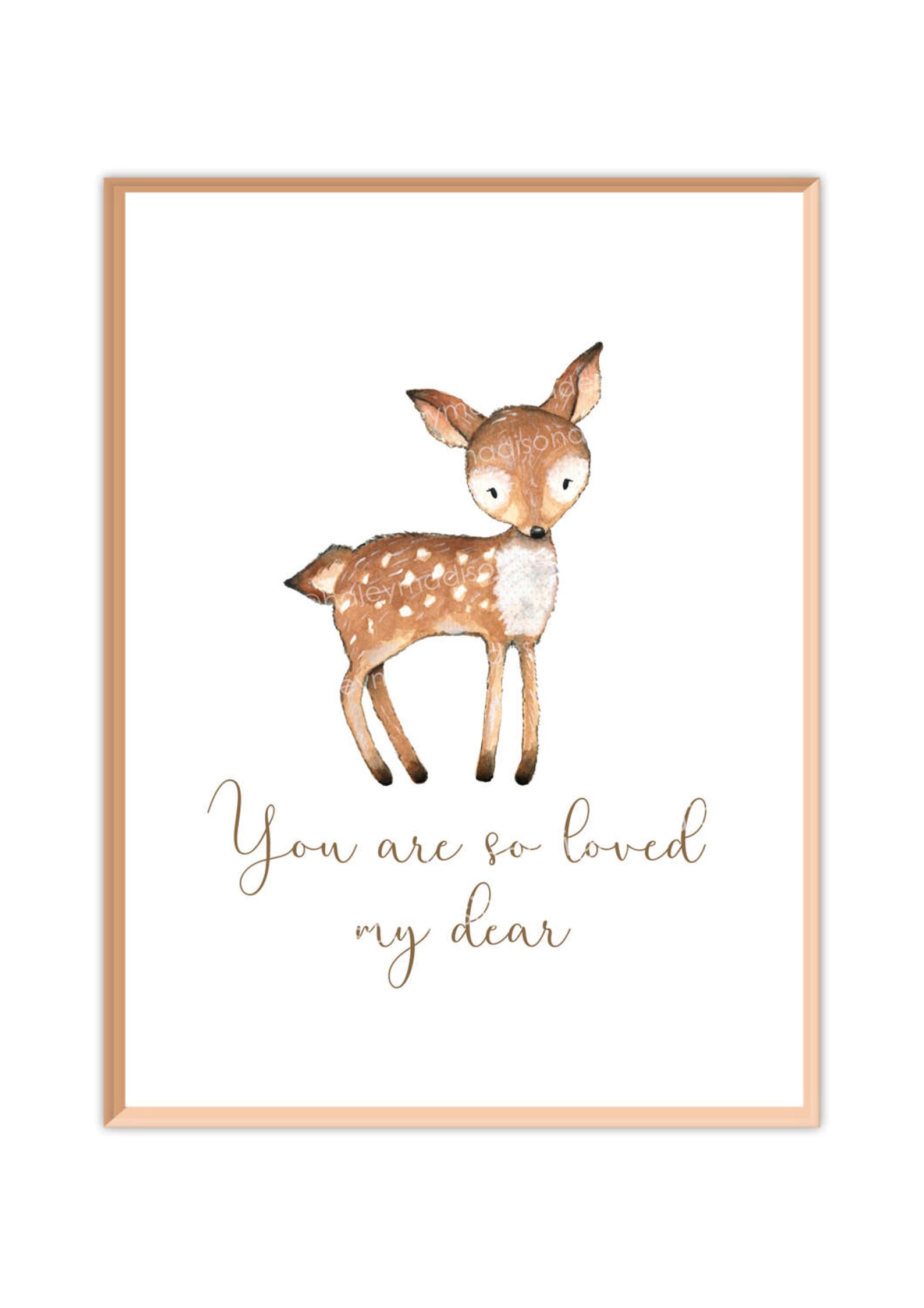 Woodland Nursery Print Deer Nursery Print 8x10 DIGITAL FILE Etsy
