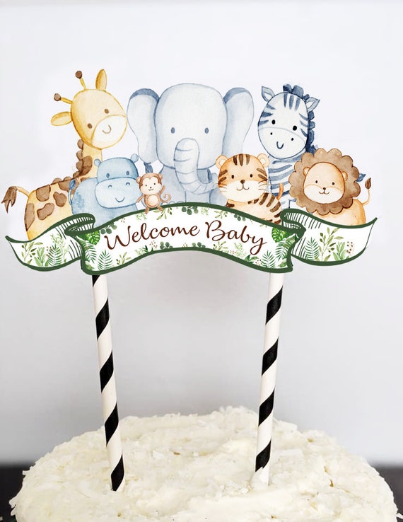 Pastel de jungla para baby shower